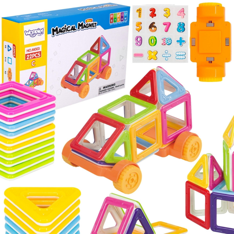 WOOPIE Magnetic Blocks Vehicle Mini STEAM Buildings 22pcs.