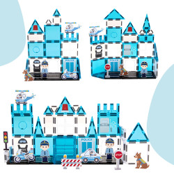 WOOPIE Magnetic Blocks 3D Police Station Set 42 pcs.