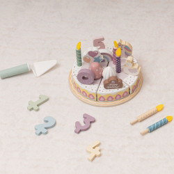 TOOKY TOY Wooden Birthday Cake Cuttable with Velcro