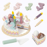 TOOKY TOY Wooden Birthday Cake Cuttable with Velcro