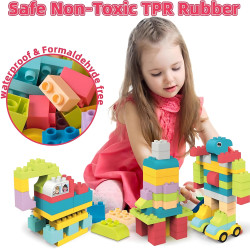 WOOPIE Large Educational Building Blocks for Children 86 pcs - Steamed at 120 degrees