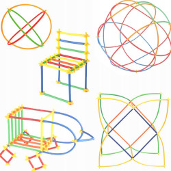 WOOPIE Building Blocks Colorful Straws 1200 pcs.