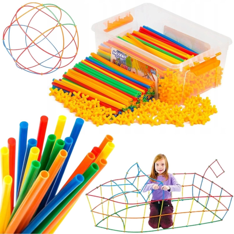 WOOPIE Building Blocks Colorful Straws 800 pcs.