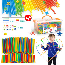 WOOPIE Building Blocks Colorful Straws 800 pcs.
