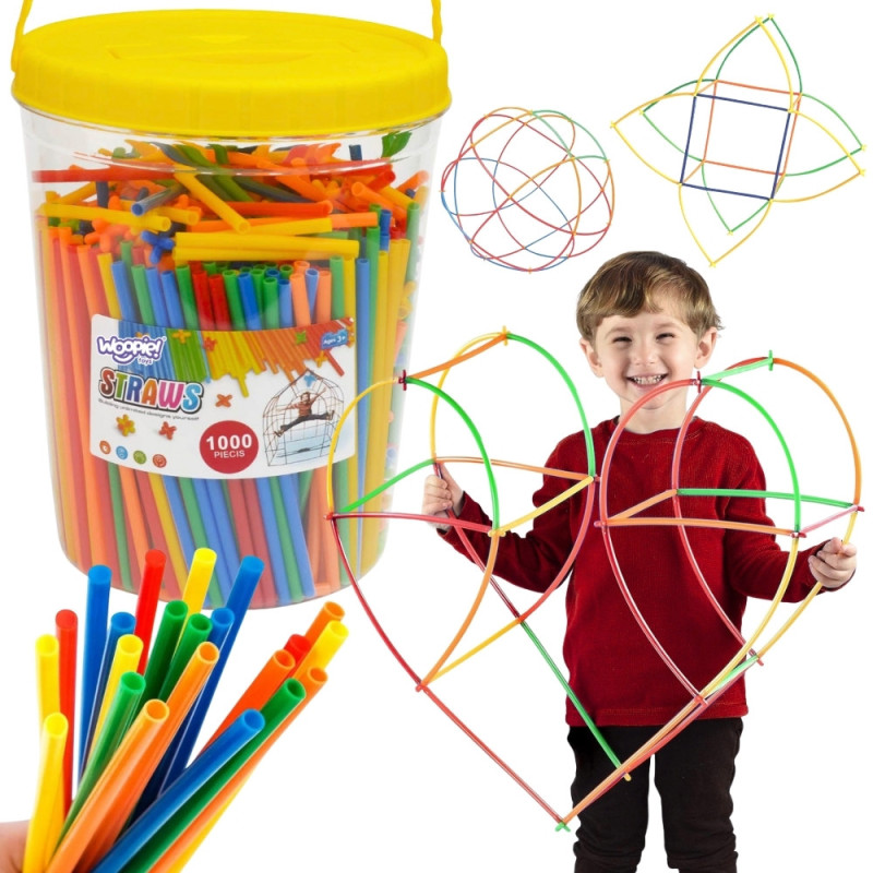 WOOPIE Building Blocks Colorful Straws 1000 pcs.