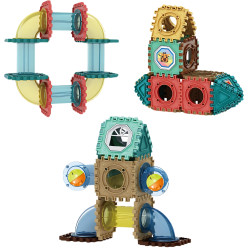 WOOPIE Magnetic Construction Blocks 3D Educational Set Ball Track 228pcs.