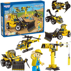 WOOPIE Building Blocks Build Construction Vehicles 8 STEAM Models