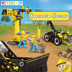 WOOPIE Construction Set STEAM Construction Vehicles 6in1 223 pcs.