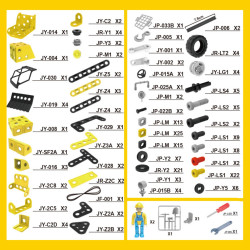 WOOPIE Construction Set STEAM Construction Vehicles 6in1 223 pcs.