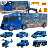WOOPIE Truck Transporter Set 3in1 Blue Police