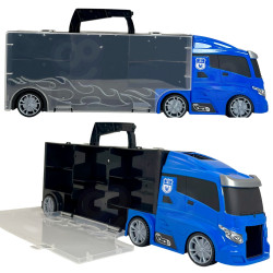 WOOPIE Truck Transporter Set 3in1 Blue Police