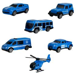 WOOPIE Truck Transporter Set 3in1 Blue Police