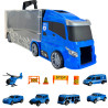 WOOPIE Truck Transporter Set 3in1 Blue Police