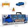 WOOPIE Truck Transporter Set 3in1 Blue Police