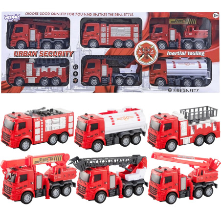 WOOPIE Fire Department Cars Set 6 in 1