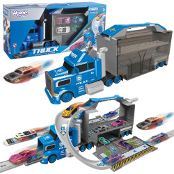 WOOPIE Police Truck 2in1 Transporter Car Track