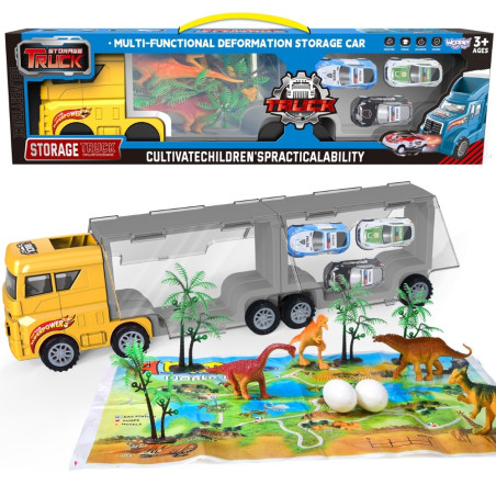 WOOPIE Truck Transporter 2in1 Dinosaur Set + Model