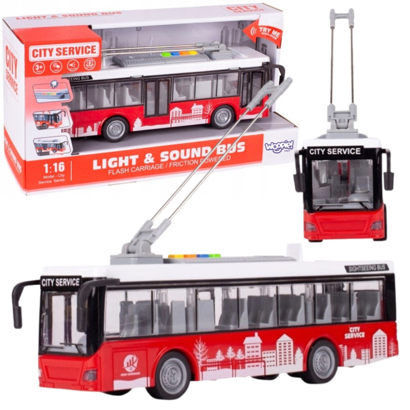 WOOPIE Bus Trolleybus Interactive Electric 1:16