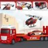WOOPIE Vehicle Set Fire Truck Helicopter Car Sound Light