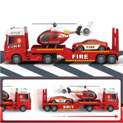 WOOPIE Vehicle Set Fire Truck Helicopter Car Sound Light