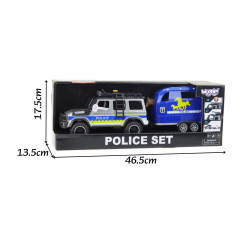 WOOPIE Police Off-Road Vehicle with Horse Trailer Set