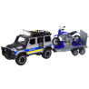 WOOPIE Police Off-Road Vehicle with Motorcycle Trailer Set