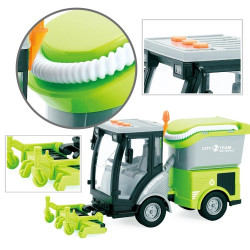 WOOPIE City Sweeper 1:16 Green Sound and Light Effects