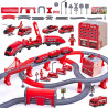 WOOPIE Electric Train Car Track Fire Helicopter Cars 92 pcs.