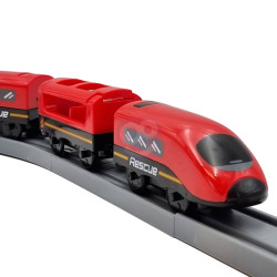 WOOPIE Electric Train Car Track Fire Helicopter Cars 92 pcs.