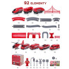 WOOPIE Electric Train Car Track Fire Helicopter Cars 92 pcs.