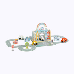 TOOKY TOY Mini City Portable Cars Bag Set