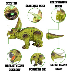 WOOPIE Remote Controlled RC Dinosaur Robot Triceratops