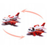 WOOPIE Foldable Plane Fire Department Transporter with 3 Fire Trucks XL Set Road Signs