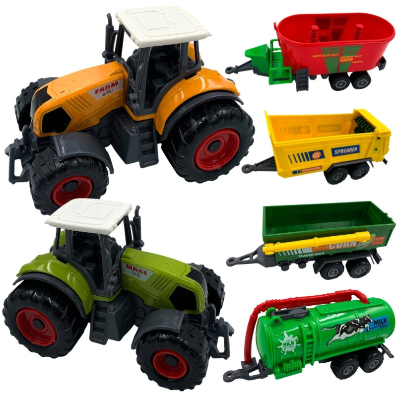 WOOPIE Mini Farmer Set Tractors with Trailers